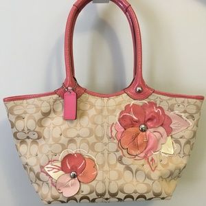 Coach Bleeker Floral Signature Purse